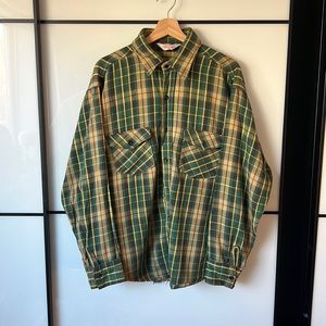 Vintage Men’s Sanforized Plaid Shirt - Fits size Large